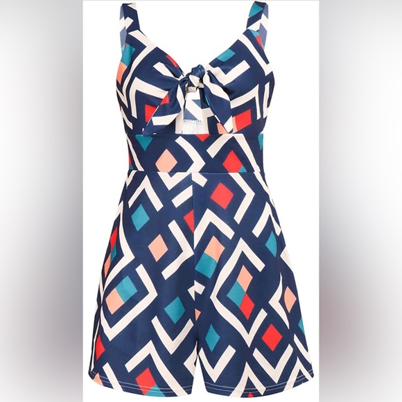 Womens Floral V Neck Boho Summer Jumpsuit/Romper - Picture 3 of 4